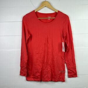 ANA Coral Scoop Neck Long Sleeve Tee‎ Shirt T Top Size Small
